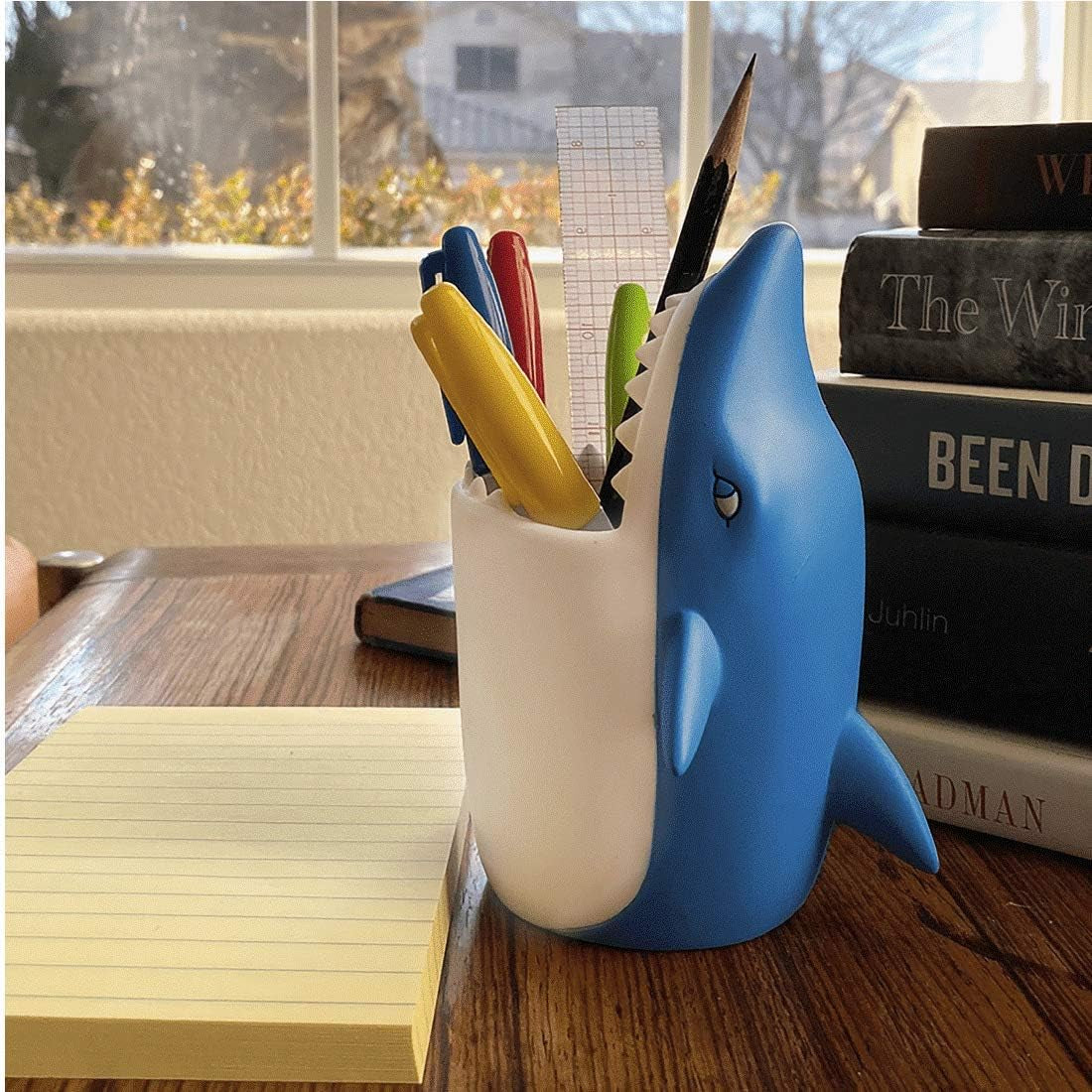 Fun Kids Animal Toothbrush Holder, Bathroom Organizer, Pencil Cup - Shark
